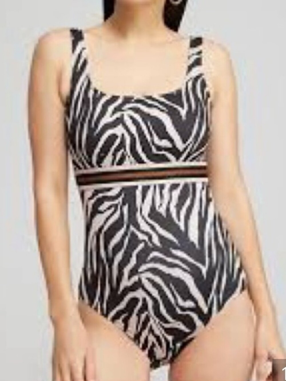 Chico's Gottex Wild Nostalgia swimsuit One Piece zebra print  Size 14 NWT NEW